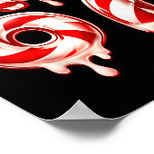 Poster Melting Candy Cane 67 Christmas Design, Santa Hat  (Coin)