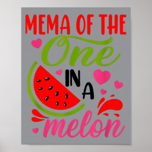 Poster Mema De Joli 1er Anniversaire Pastèque 1er Anniver