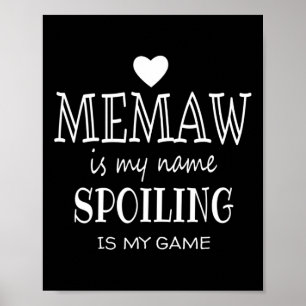 Poster Memaw Est Mon Nom Grand-Maman Spéciale