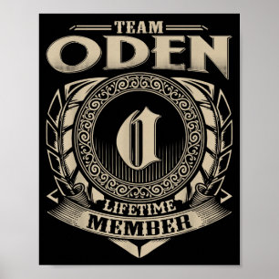 Poster Membre à vie de l'équipe Oden Drôle Nom de famille