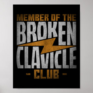 Poster Membre du Club de la Clavicule Cassée - Citations