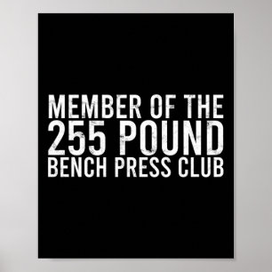 Poster Membre Du Club De Presse De 225 Pound Bench - Gym 