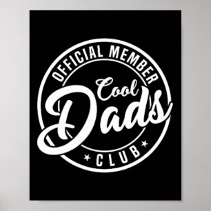 Poster Membre du Club des Papas Cool 2 Faces Drôle Fête d
