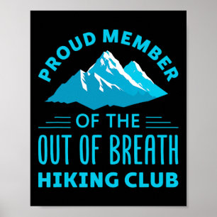 Poster Membre fier du club de randonnée essoufflé