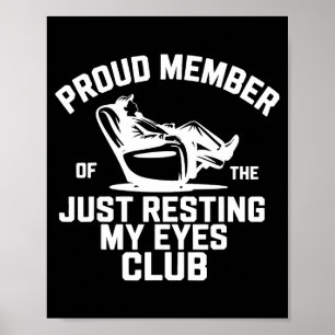 Poster Membre fier du club Je me repose les yeux Fath