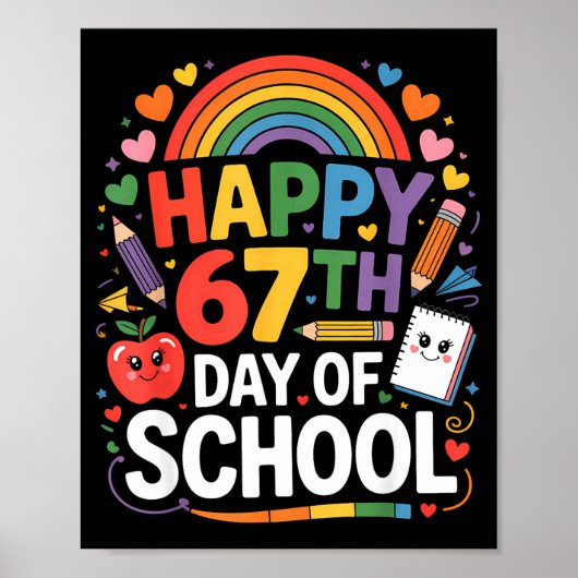 Poster Mème 67e jour d'école 67 jours d'école Ra (Devant)