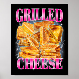 Poster Mème alimentaire amusant Fromage Grillé Sandwiches