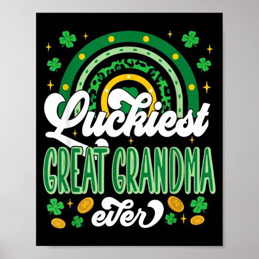 Poster Mémé arrière-grand-mère la plus chanceuse Ever Sha (Devant)