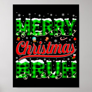Poster Mème bruh drôle dire salut frère ados garçons homm