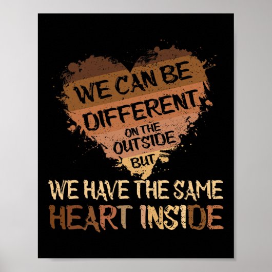 Poster Même cœur à l'intérieur Juneteenth Mois de l'histo (Devant)