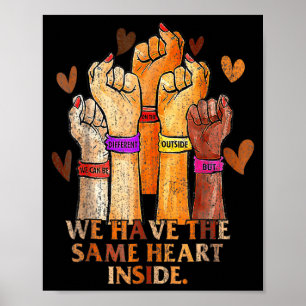Poster Même cœur Mois de l'histoire des Noirs Blm Mélanin