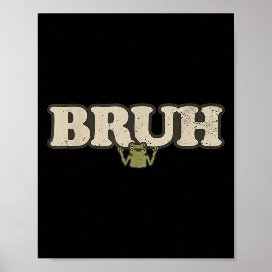 Poster Meme d'attitude de grenouille vintage drôle - Gren (Devant)