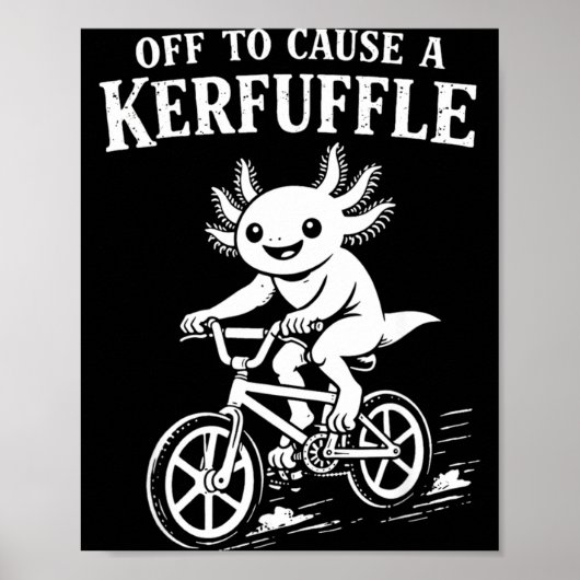 Poster Mème d'Axolotl Cool Off Cause Pagaille (Devant)