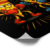 Poster Mème de boxe de pizza amusante - Vous voulez me pi (Coin)