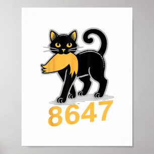 Poster Mème de chat anti-Trump 86 47 86 47 Anti-président