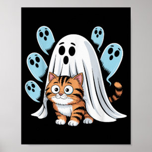 Poster Mème de chat drôle Soky Halloween minou