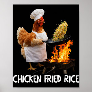Poster Mème de cuisine Poulet Chef Humour drôle Poulet Fr