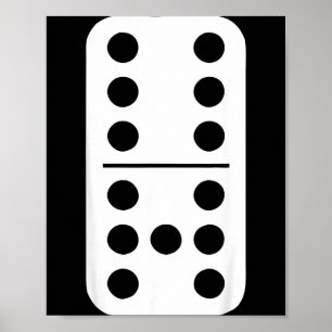 Poster Mème de domino drôle six sept stratégie de jeu num