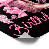 Poster Mémé de la fille d'anniversaire vachette rose west (Coin)