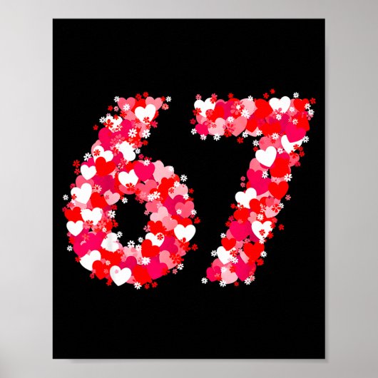 Poster Meme de la Saint-Valentin 67 avec des cœurs drôles (Devant)