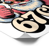 Poster Mème de Noël drôle 67 - Rétro Santa approuvé 67 (Coin)