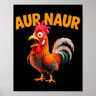 Poster Mème de poulet Tee Aur Naur