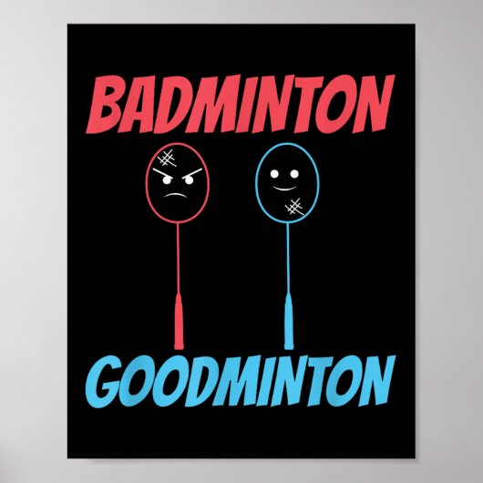 Poster Mème de raquette de Goodminton de Badminton (Devant)