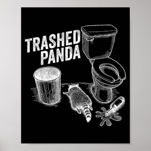 Poster Mème de Raton Laveur Ivre Panda Crasse Drôle Amate