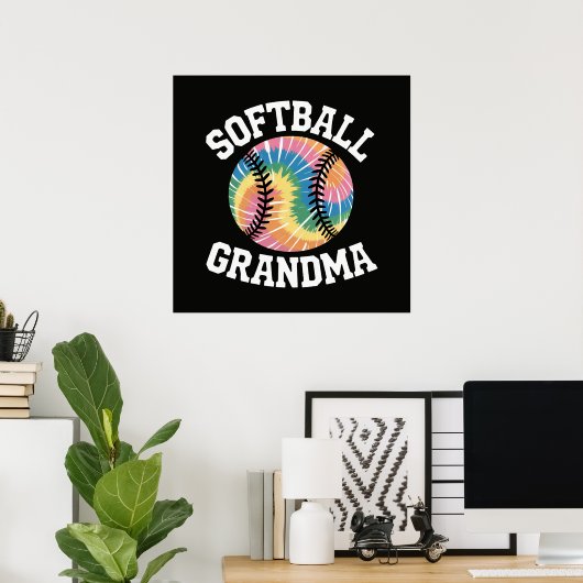 Poster Mémé de softball (Bureau à domicile)