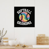Poster Mémé de softball (Cuisine)
