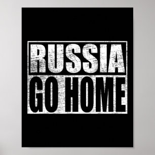 Poster Mème de soutien à l'Ukraine Russie rentre chez toi