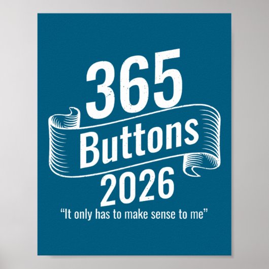 Poster Mème drôle de 365 boutons (Devant)