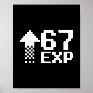 Poster Mème drôle de 67 Gaming Kids Drip Six Seven Gen Al