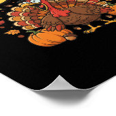 Poster Mème drôle de dinde de Thanksgiving F-caw-f F-awk- (Coin)