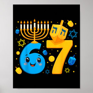 Poster Mème drôle de Hanukkah 67 Menorah juive de Chanuka