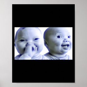 Poster Mème drôle de niche bébé Gen Z Ai viral rieur Ai L