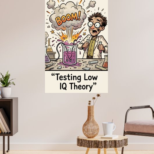 Poster Mème drôle de QI bas Pun Sarcasme (Salon 3)