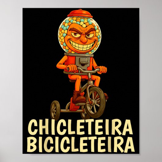 Poster Mème drôle d'enfants de Brainrot italien Chicletei (Devant)