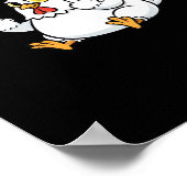 Poster Mème drôle F-Caw-F Poulet (Coin)