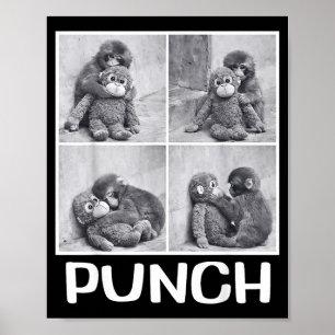 Poster Mème du bébé singe qui frappe