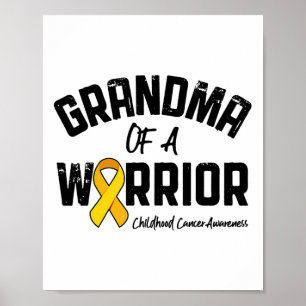 Poster Mémé d'un enfant guerrier contre le cancer T-Shirt