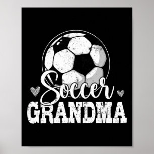 Poster Mémé foot drôle passionnée de foot