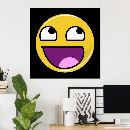 Poster Mème Internet Face génial (Bureau à domicile)