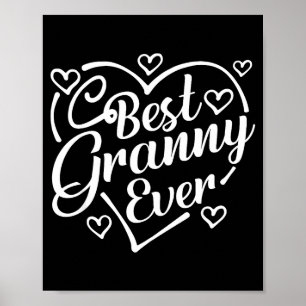 Poster Mémé jamais t-shirt drôle en forme de cœur pour la