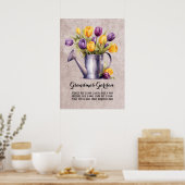 Poster Mémé jardin affectueux petits-enfants (Cuisine)