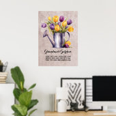 Poster Mémé jardin affectueux petits-enfants (Bureau à domicile)