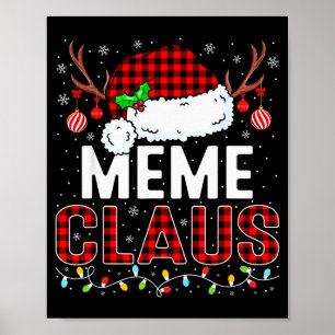Poster Mème Lumières de Noël Claus Famille Épique Noël P