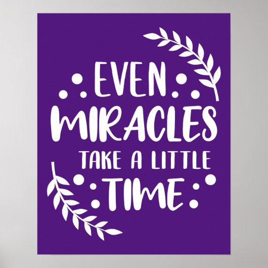 Poster Même Miracles - Citation Positive Inspirationnelle (Devant)