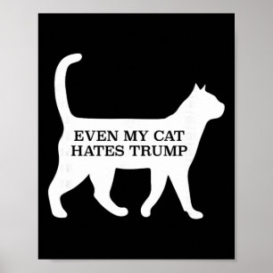 Poster Même mon chat déteste Trump