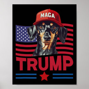 Poster Même mon chien aime Trump Dachshund Mega Casquette